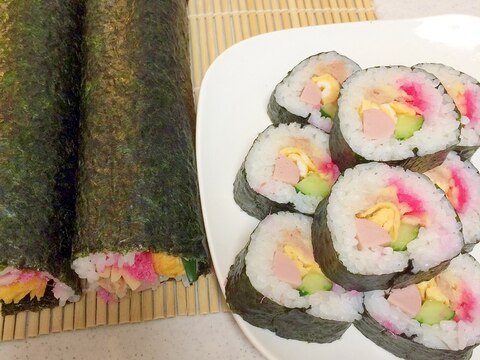 節分・恵方巻きにも☆家にある食材で作る巻き寿司